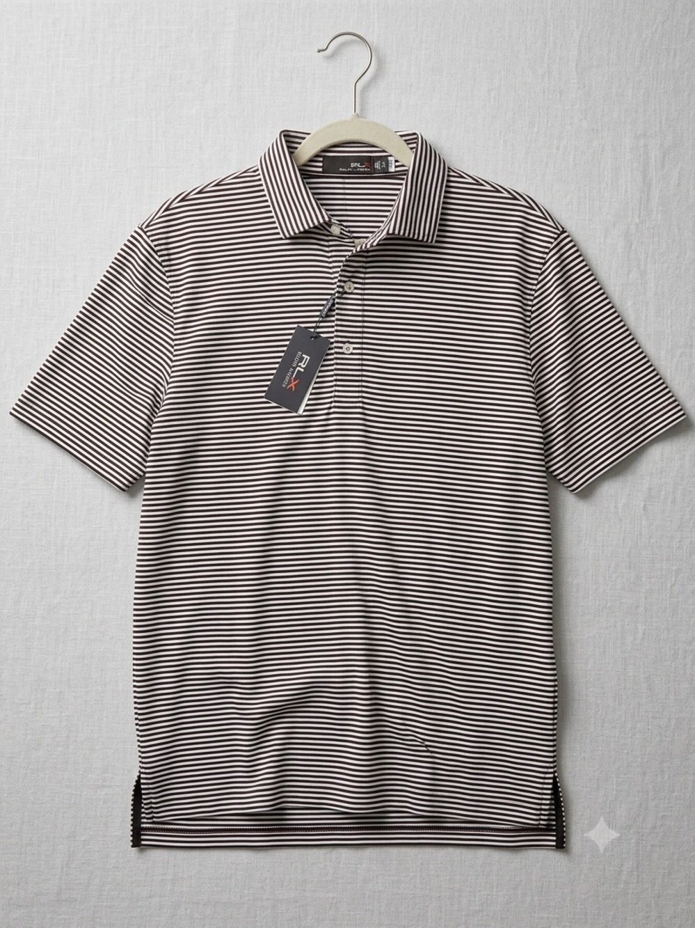 Ralph Lauren Men’s Black and White Narrow-Striped Polo